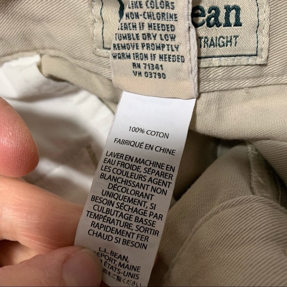 New LL BEAN Women's 16 Pet Favorite Fit Khaki Beige Chino Pant Straight Casual - Picture 6 of 8